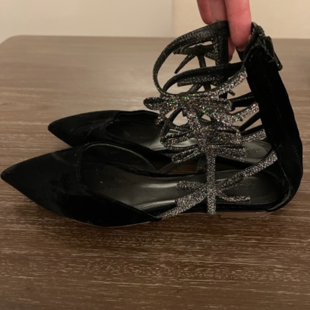 J. Crew Women's Velvet Bow Gladiator Flats - Size US 6 - Picture 6 of 8